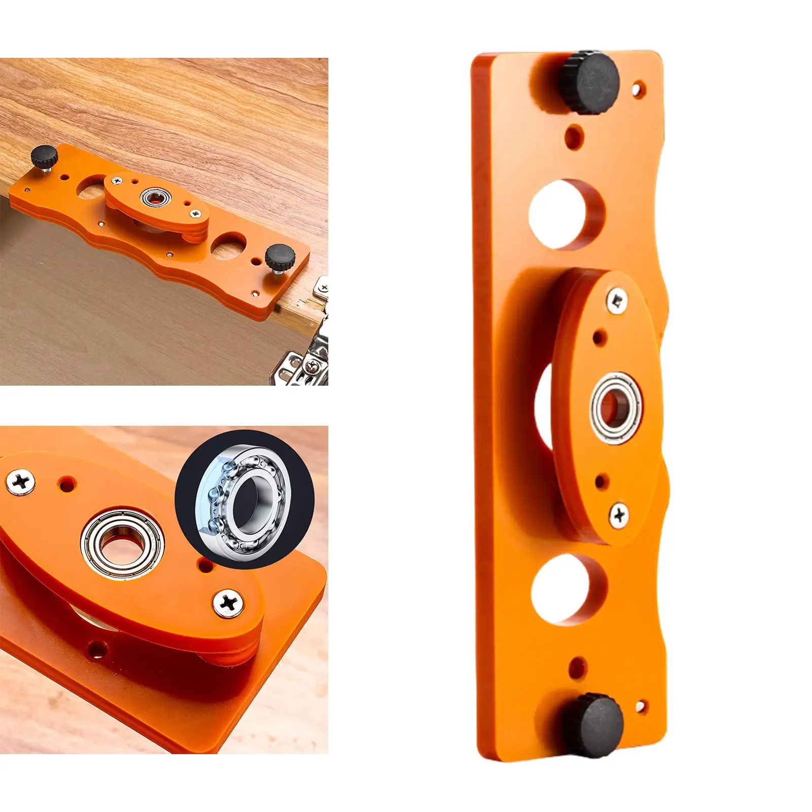 

Wood Cutter Boring Hole Drill Guide Multipurpose 3x9inch Accessories for Woodworker Hole Opener Template Hole Punch Locator