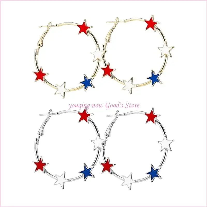 

Элегантные серьги из сплава со звездами 57QA, удобные для модных образов