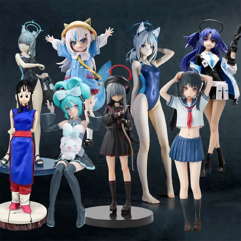 

Anime Shiroko Blue Archive Yuka Figure Ichinose Asuna Swimming Shiroko Sunaokami Figure Nakamasa Figurine Cute Hatsune Miku Toys