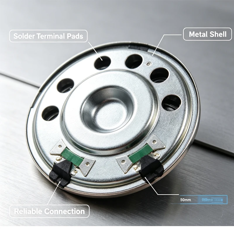 2 Stück/Set Neuer ultradünner Lautsprecher 32 Ohm 0,5 Watt 0,5W 32R Lautsprecher Durchmesser 50MM 5CM Dicke 9MM – Detail 3