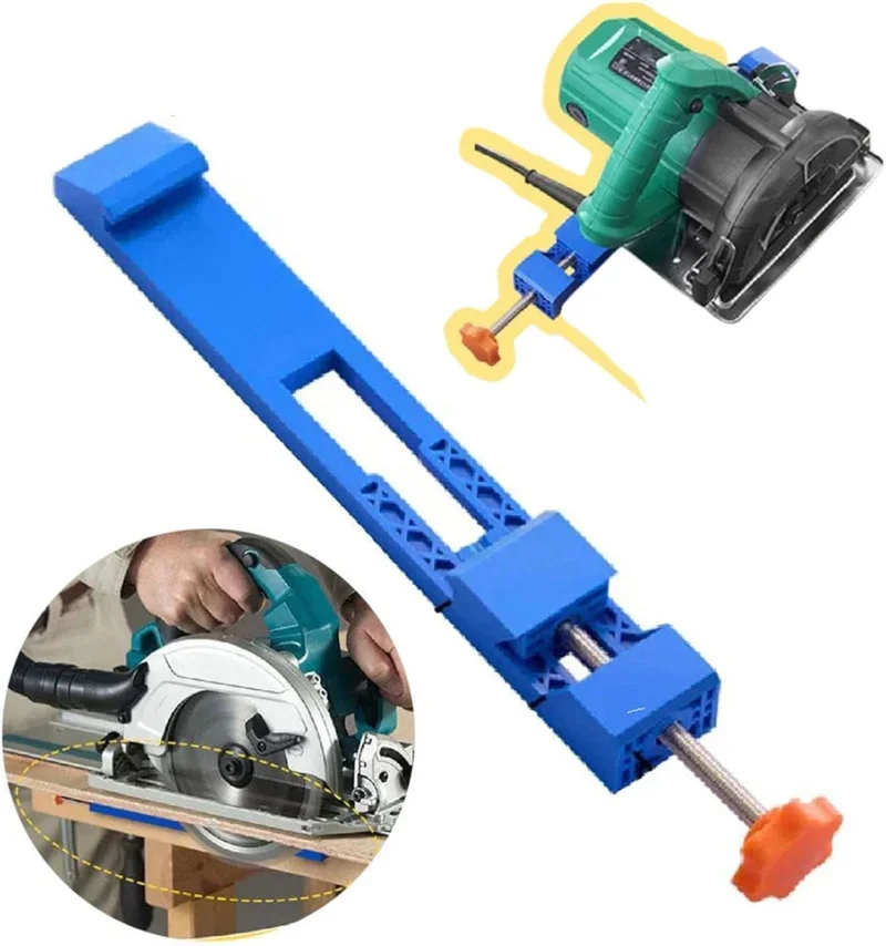 Kreissägenführung, elektrische Fräsklemme, verstellbare Grundplatte, Schneidkantenpositionierer für Holzbearbeitung, Metall, DIY-Ausrichtung – Detail 1