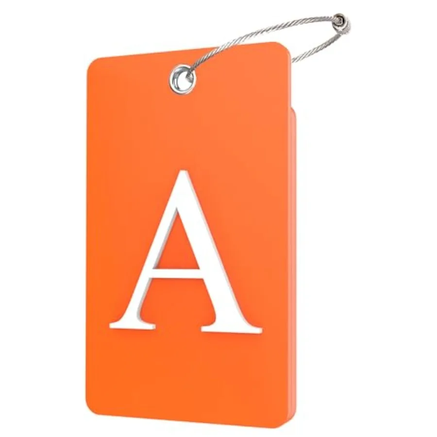 

2 Pack Luggage Tags for Suitcases, 26 Initial Letter Travel Luggage Baggage Identification Labels ID Tag Fully Bendable Tags wi