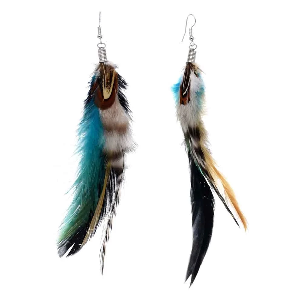 New Long Tassel Feather Pendant Earrings Boho Ethnic Stud Earrings Women\'s Wedding Jewelry Accessories Earrings Gifts