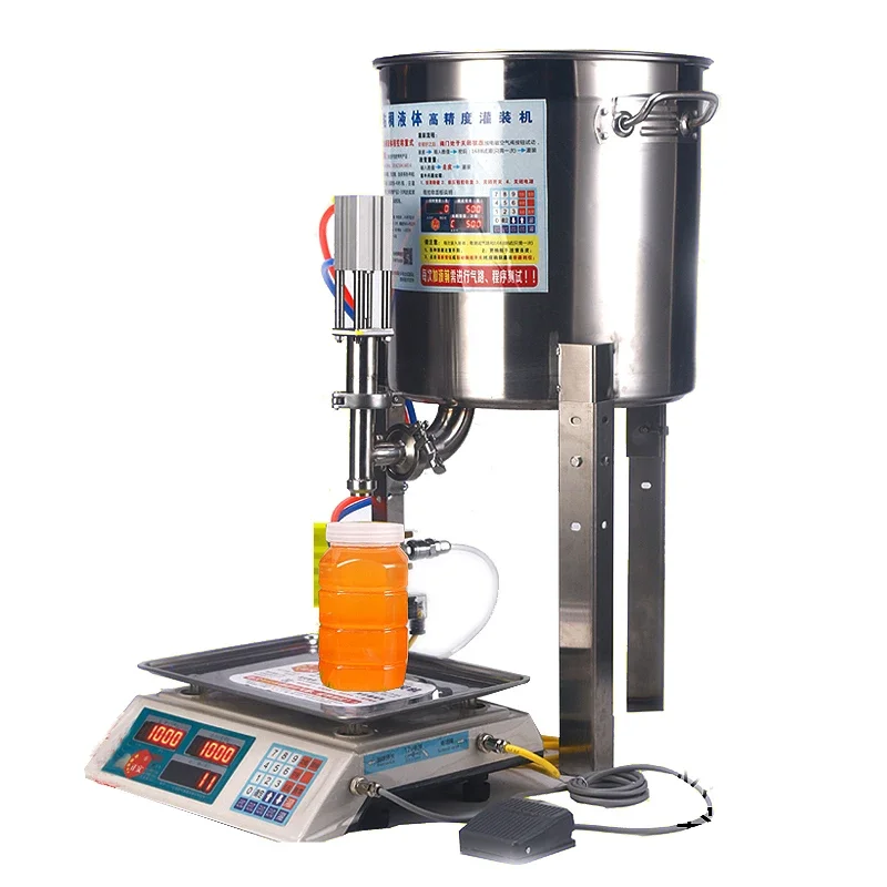 

Automatic Weighing Bottle Filling Machine, Honey Oil Beverage Filling Machine, Precision Weight Sensor, 50g ~ 2500g