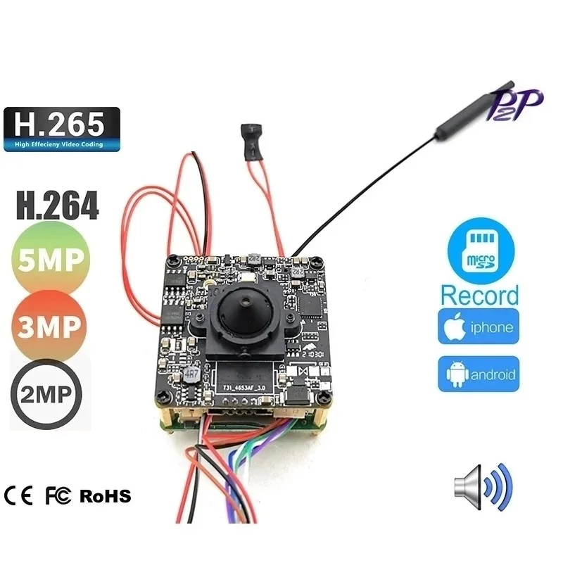 Tuya-Mini Caméra de permission Intelligente IP WiFi 1080P Sans Fil, Dispositif de Sécurité Invisible, Audio Bidirectionnel, Carte TF, DIY