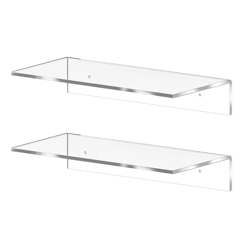 

Shelf Wall Mounted Bookshelf Floating Shelves Clear Plastic for Living Room Display