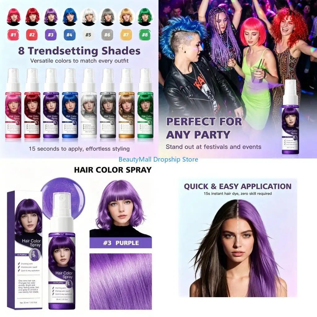 40JD Fashion Hair Chalk Sprayer Creates Stunningly Look For Event Hair Color Sprayer Color Disappears With Water for Festivals