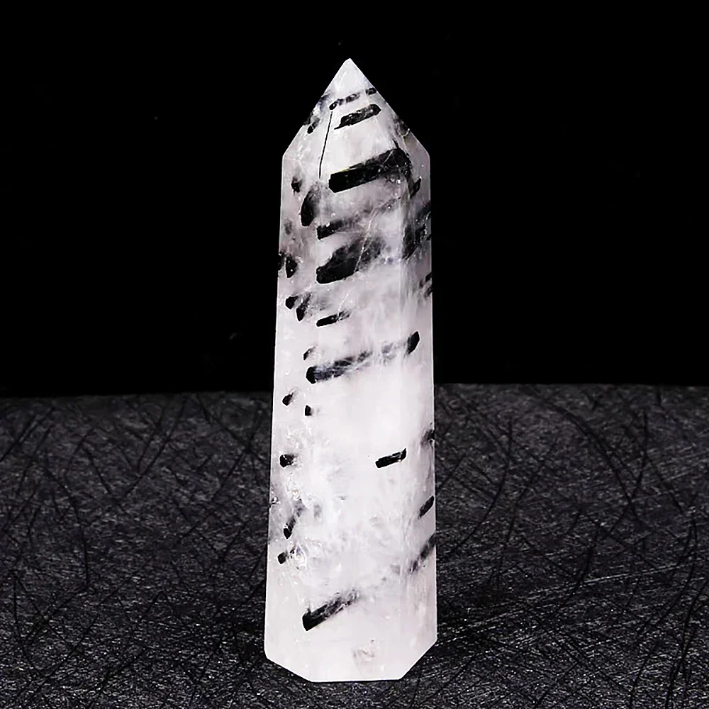 1pc Natural Black Tourmaline Quartz Crystal Healing Stone Energy Mineral 50-80mm Obelisk Column for Living Room Decoration - Image 3
