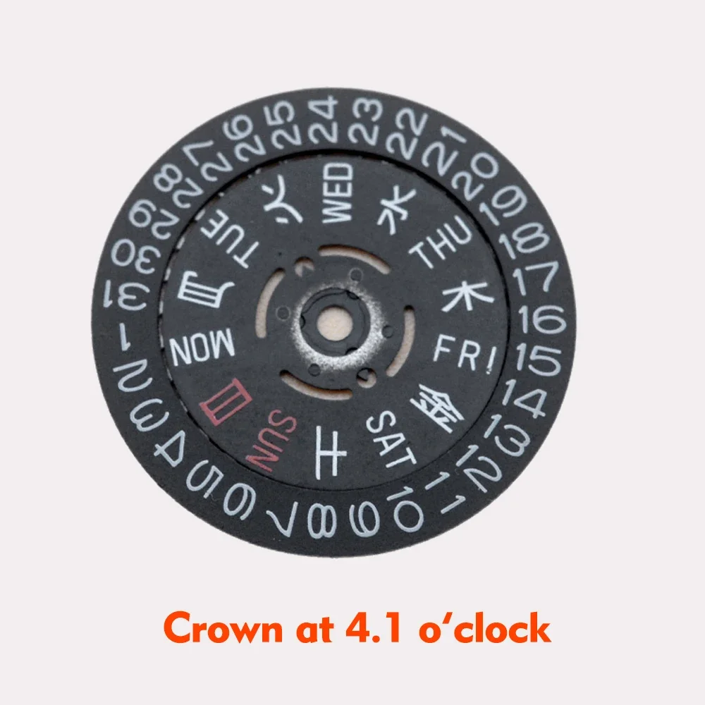 NH Movement Date Week Wheel Dial Kanji Wheel Mechanical Movement NH35a NH36a Crown at 3.0 3.8 4.1 Date Week Dial Parts