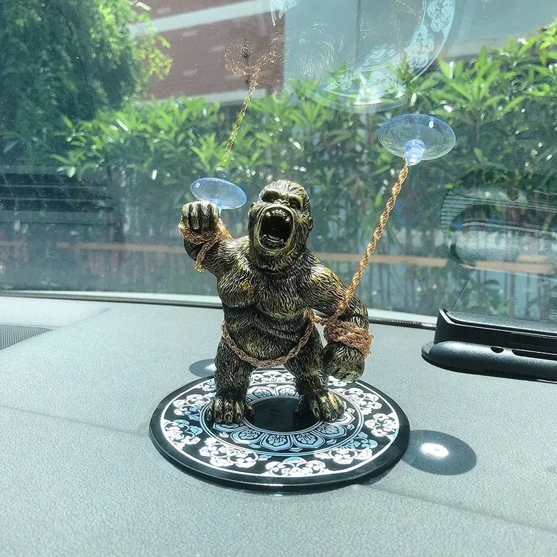 Car Interior Decoration Gorilla Center Console Personality for Goods Accessories