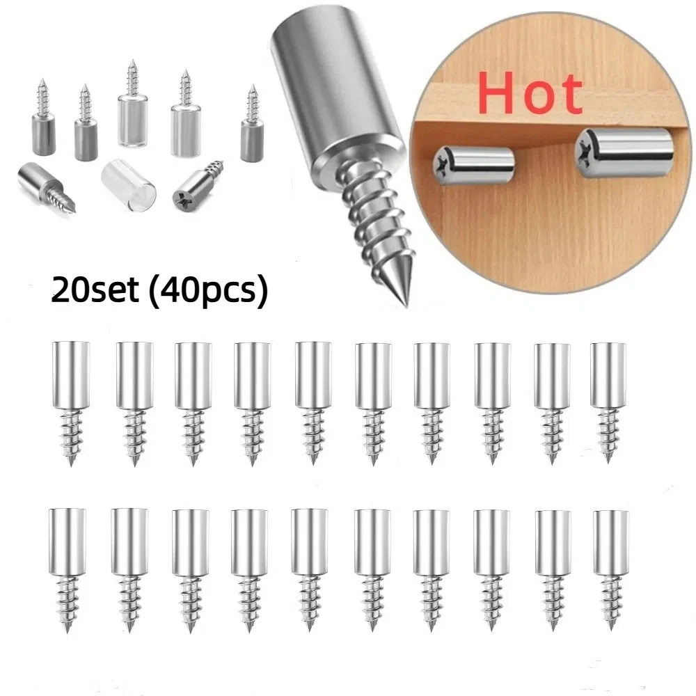 

20set Self-Tapping Self Tapping Screw with Non-Slip Sleeve Integrated Wardrobe Septum Fixed Screw Multifunction