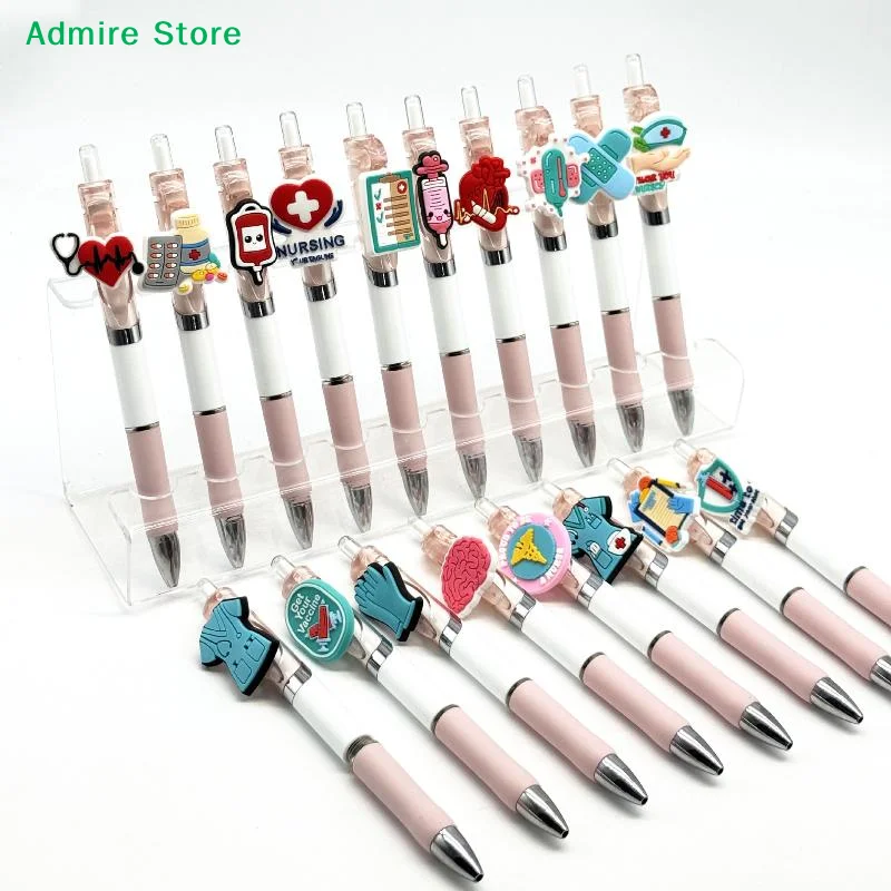 [G]6/10Pcs  Record Pens Nurse Doctor Writing Gel Pens Nurses Day Gift Student Retractable Ballpoint Pen