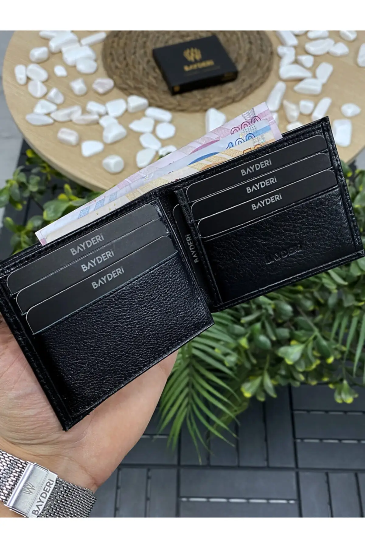 Handy สีดำกระเป๋าสตางค์ผู้ชายหนังแท้พิเศษแพคเกจที่มีประโยชน์ Multifunctional Fast และปลอดภัย2022 Trend รุ่น