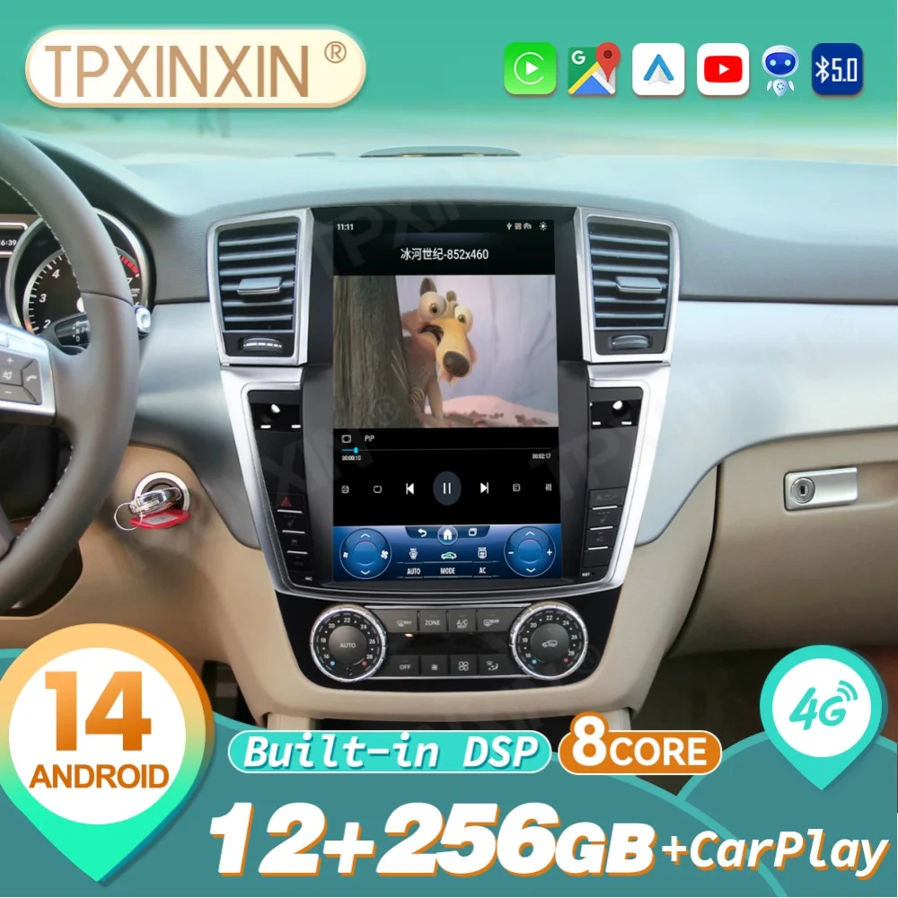 Car Central Control Screen For Mercedes Benz ML 2012~2015 Android Carplay Car Radio Stereo Player GPS Navigation Head Unit