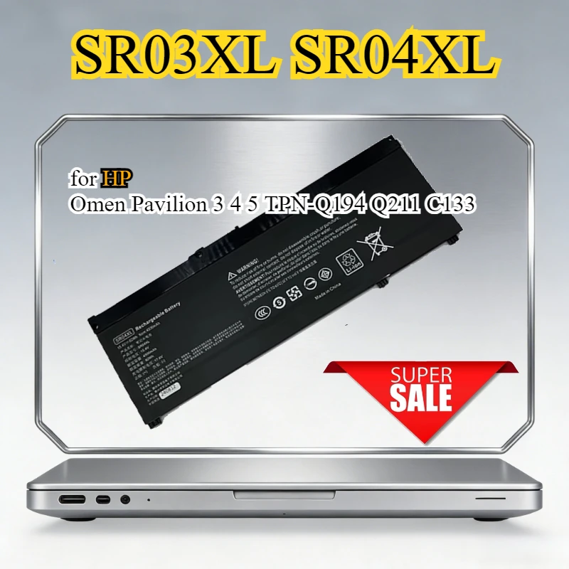 

Аккумулятор для ноутбуков HP Omen Pavilion 3 4 5 TPN-Q194 Q211 C133, Li-ion, модели SR03 SR04XL