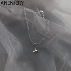 ANENJERY Double Layer Mermaid Tail Bracelet Anklets For Women Summer Fashon Jewery Gift Wholesale