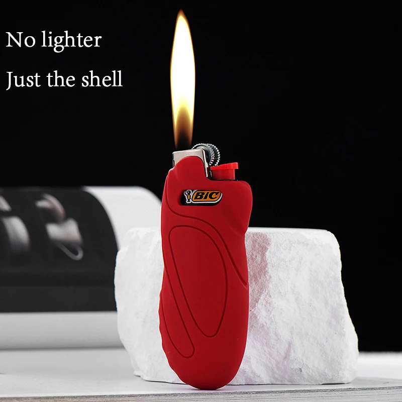 BIC J5 Mini Lighter Rubber Paint Plastic Shell Plastic Cover Holder, No Lighter