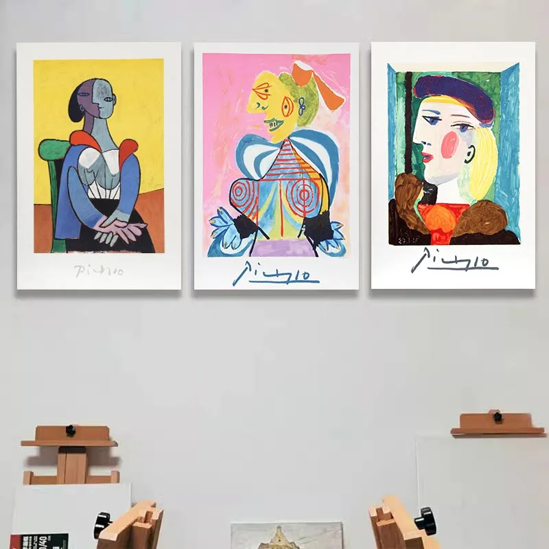 Abstract Woman Face Canvas Painting Famous Picasso Posters and Prints Home Decor Wall Art Hanging Pictures for Room Decor Murals