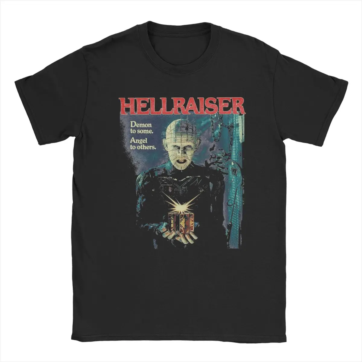 Men T-Shirts Hellraiser Pinhead Vintage Cotton Tees Short Sleeve T Shirts Round Neck Clothes Gift