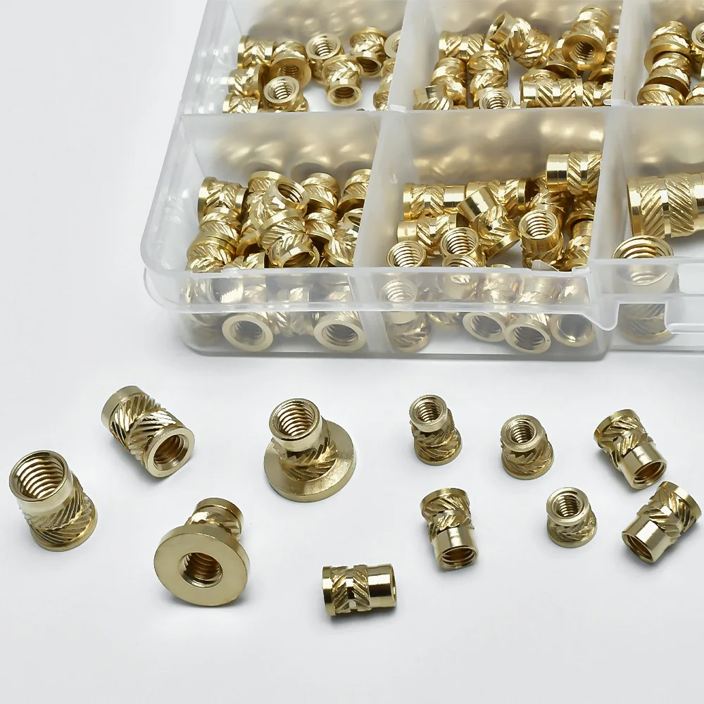 M2 M2.5 M3 M4 M5 M6M8 Flange Insert Nut Kit Brass Metric Threaded sert Hot Melt Heating Embedded Injection 3D Printer Insertnut