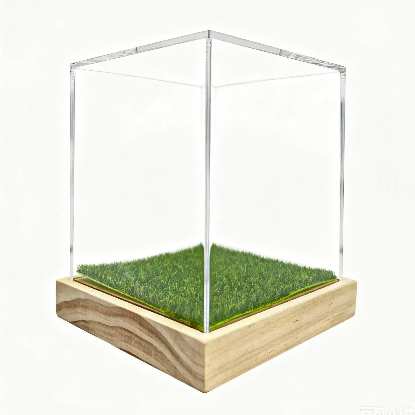 Baseball Accessories Acrylic Display Box Dustproof Clear Protector with Wood Stand for Collectibles