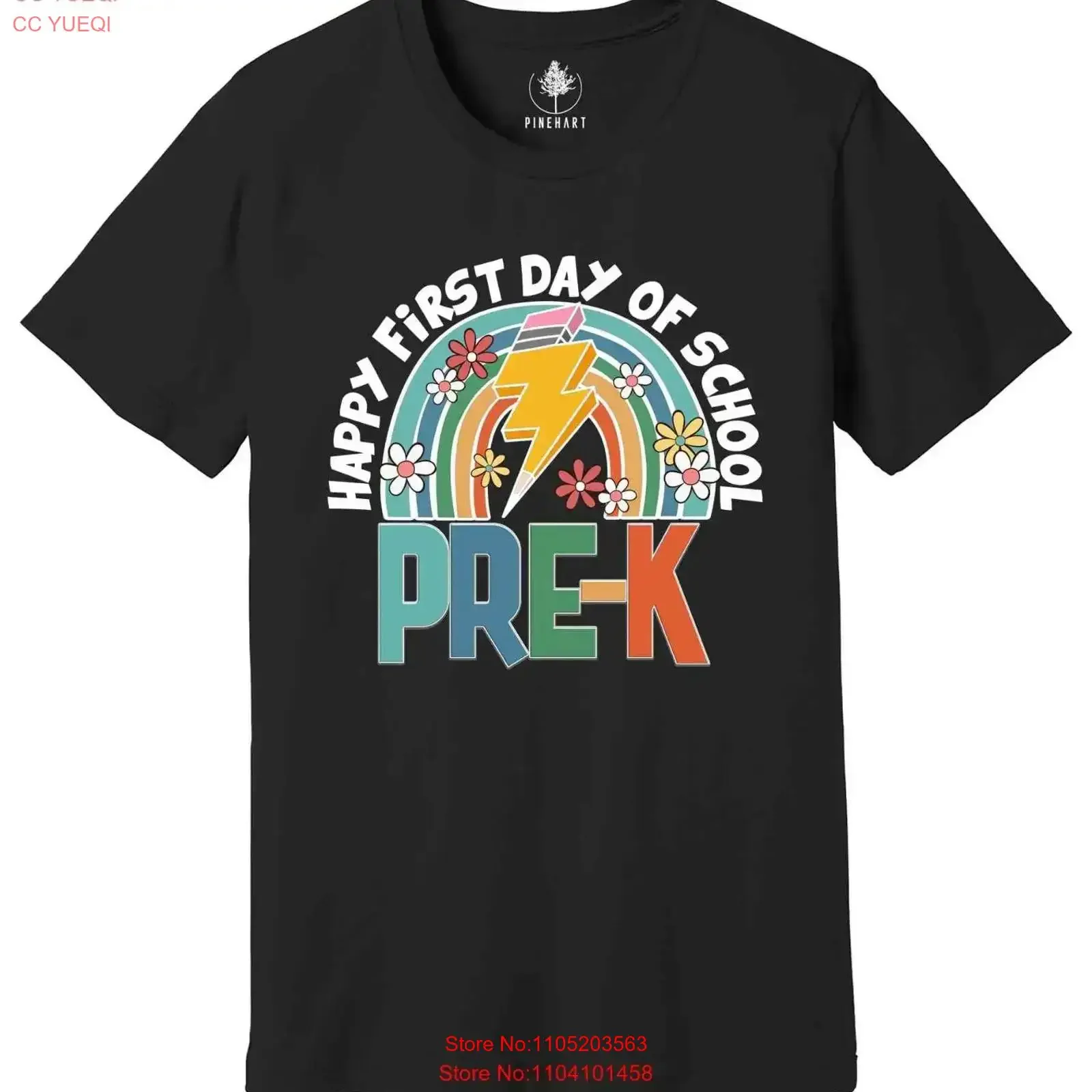 تي شيرت Pre K Retro First Day of School Teacher عتيق مغسول كاجوال مصمم ملابس عصرية جرافيك مريح وناعم #1