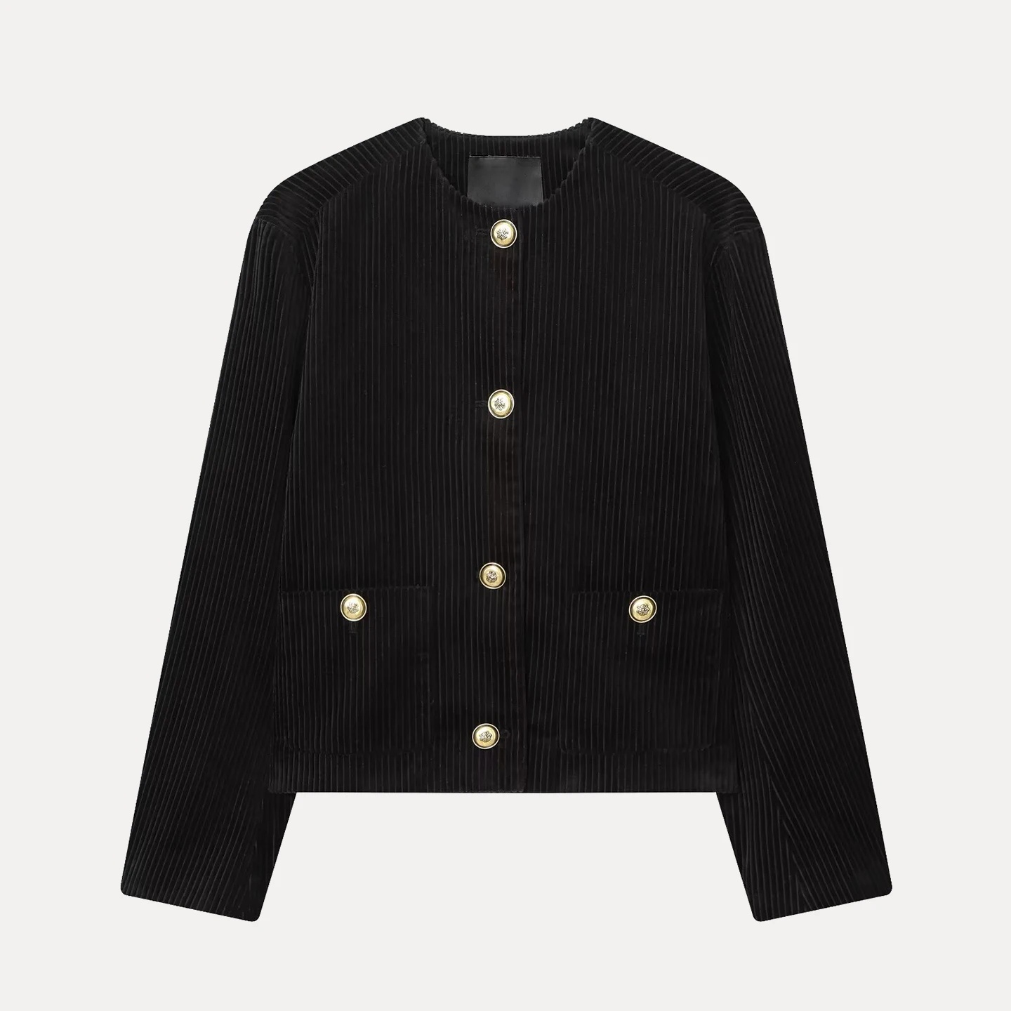 خريف 2025 ملابس خارجية فضفاضة حلوة للسيدات من Faion Personali معطف Sli متعدد الاستخدامات أوروبي Sle طويل Sve مستدير Ne Butt... #5