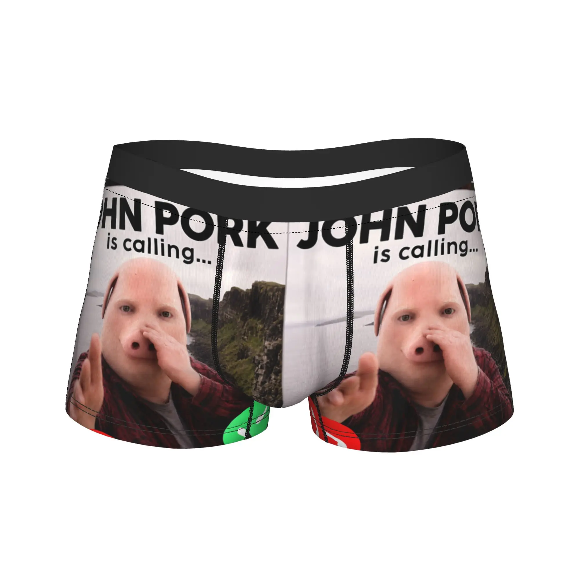 Funny John Pork is Calling Scuba Dance Brainrot Meme Boxershorts 3D Pouch Underwear Quality Boxer Brief Comfortable Men Panties