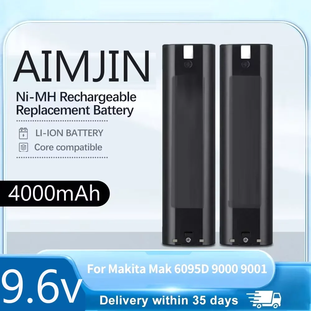 9.6V 4000mAh Ni-MH Rechargeable Replacement Battery for Makita Mak 6095D 9000 9001 9002 9033 9034 632007-4 9600 193890-9 5090D