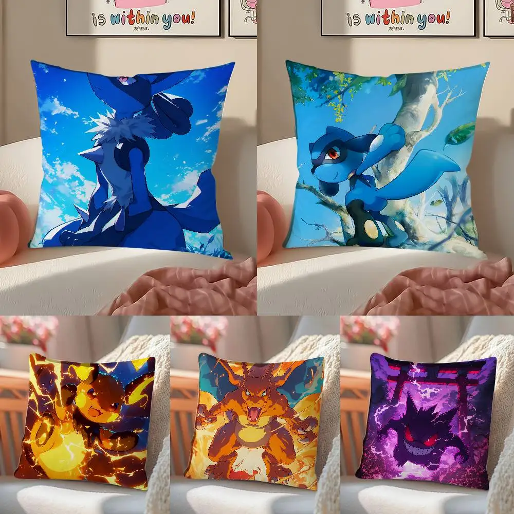 Pokemon Charizard Anime Plush Pillow Cover Soft Short Plush Cushion Cover For Sofa Bedroom Home Decor Gift Decoration