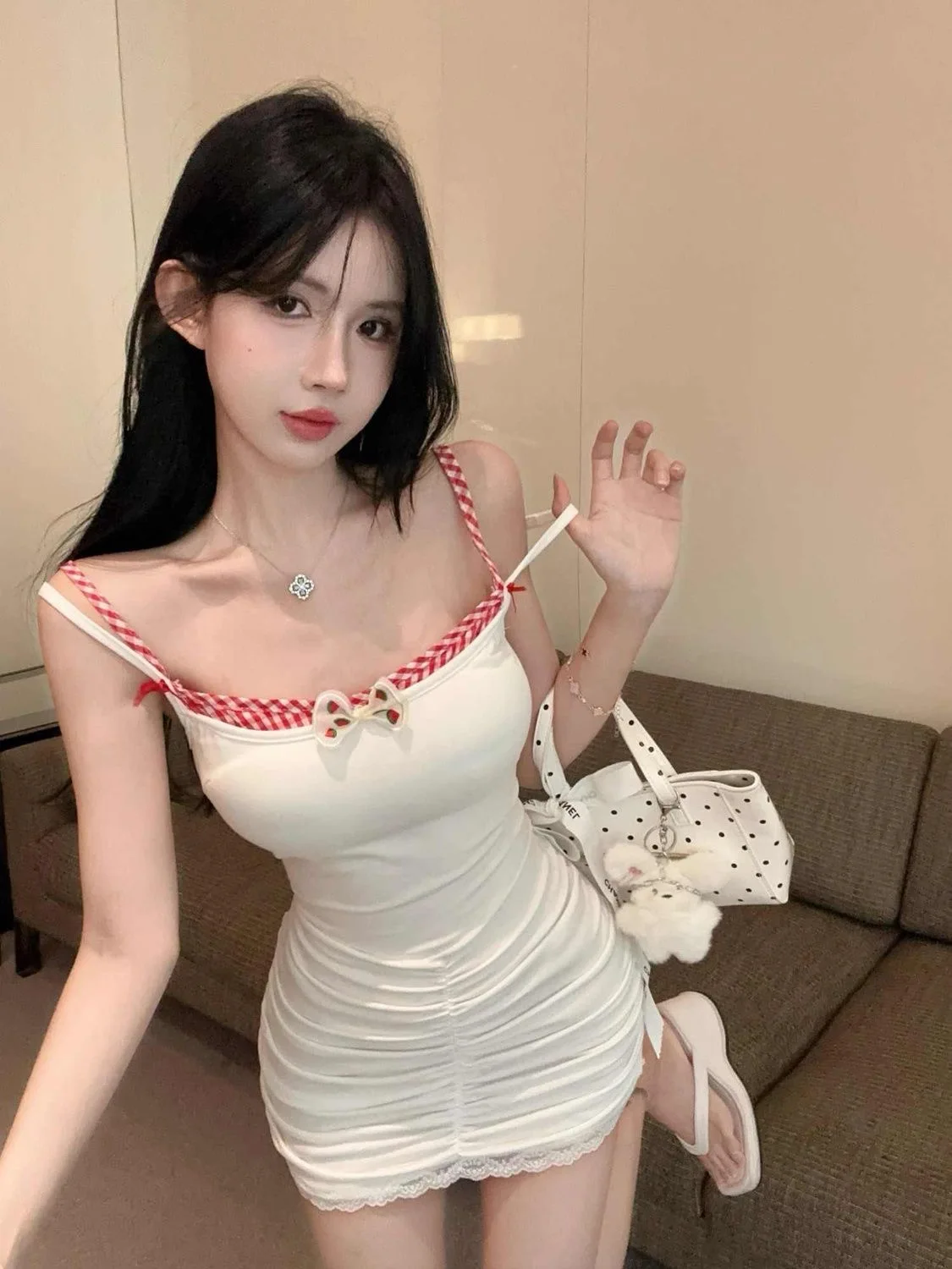 Jurken Mouwloos Dames Halve schouder voor dames Winter Satijn Opstaande hals Coltrui Mockneck Notched Revers Revers Veelkleurig