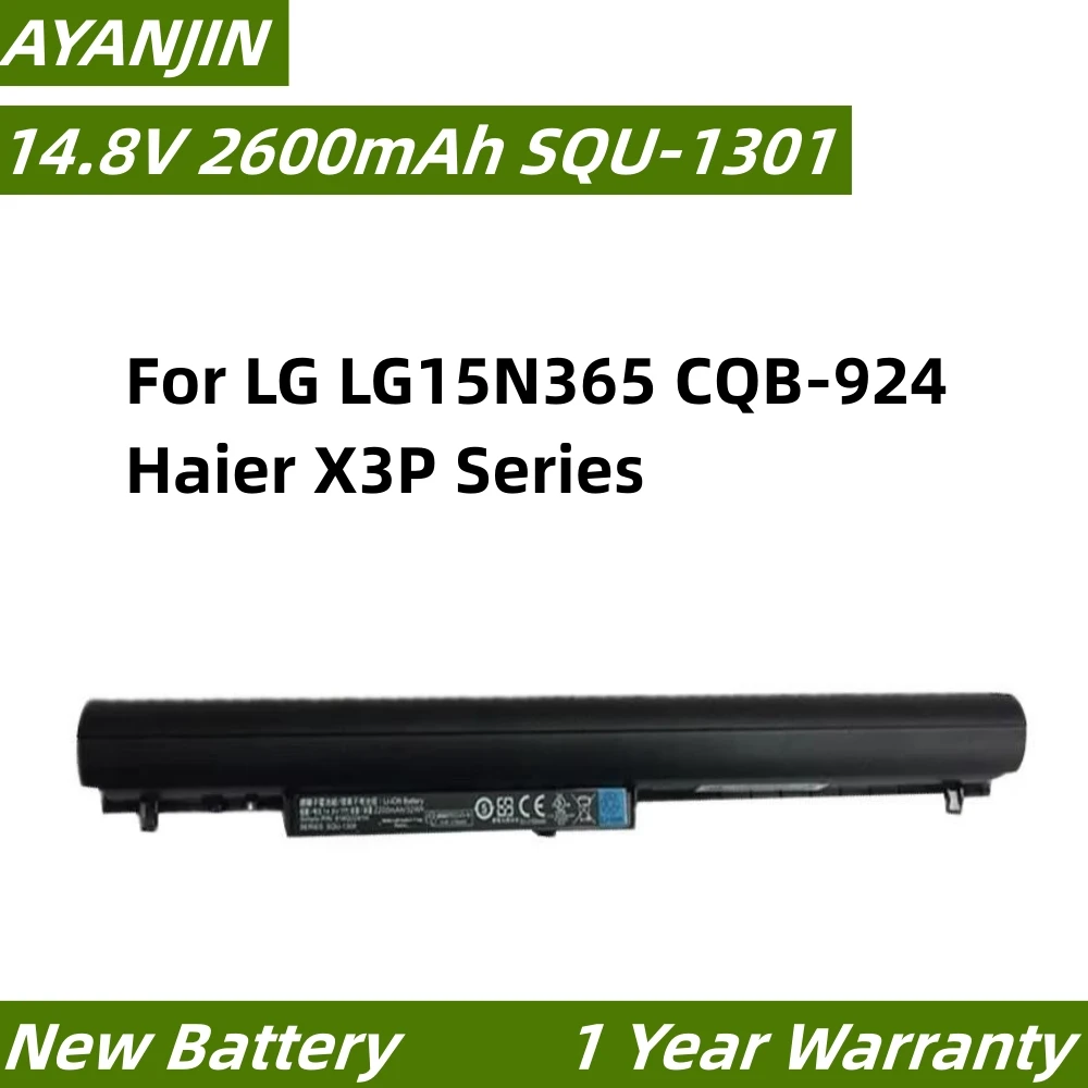 

SQU-1301 14.8V 2600mAh Laptop Battery for LG LG15N365 CQB-924 Haier X3P Series SQU-1309 SQU-1302 91672232H