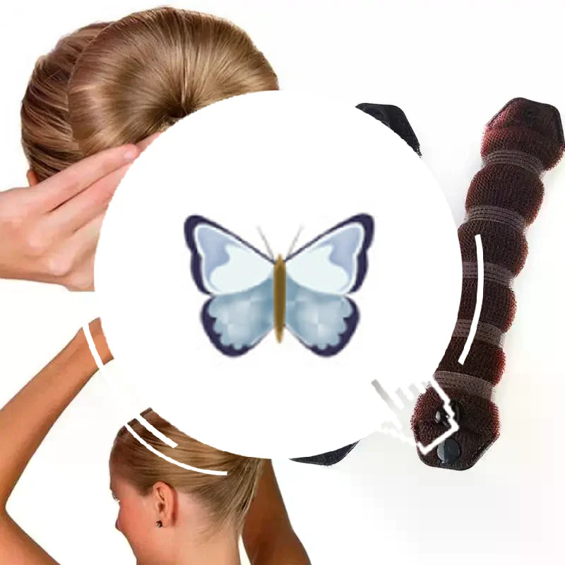 Magic Hair Bun Maker Donut Bagel Styling Tool Washable Reusable Black Brown for Vacation Outdoor Activity Hair Accessory