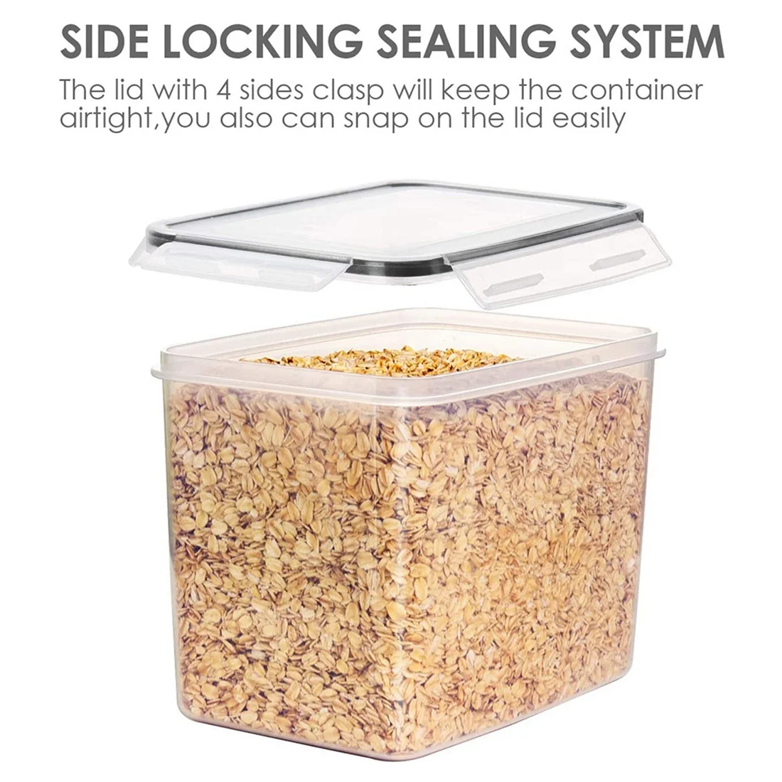 

GOOD-4Pcs Airtight Food Storage Containers 3.6L-Plastic BPA Free Kitchen Pantry Storage Containers For Sugar,Flour And Baking