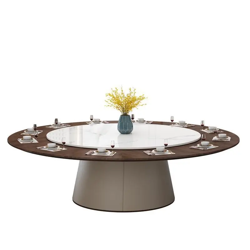 For Hotel Clubhouse Dining Table Large Round Rock Plate Turntable for 20  New Private Room for Chinese Restaurant Bedroom Use