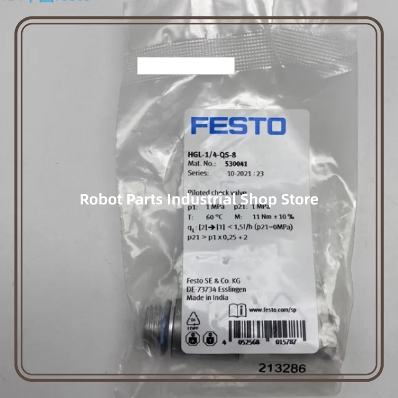 New Original FESTO pilot check valve unidirectional valve HGL-1/4-QS-8 530041