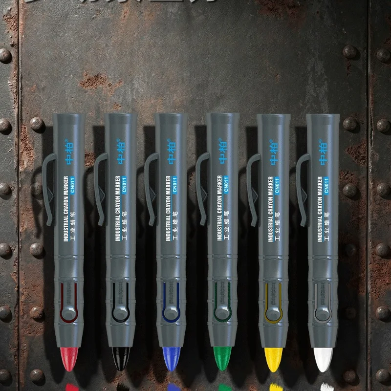 Industrial Solid Oil Marking Crayon Waterproof Underwater Writing Pen Metal Oily Surface Outdoor Marking Tool