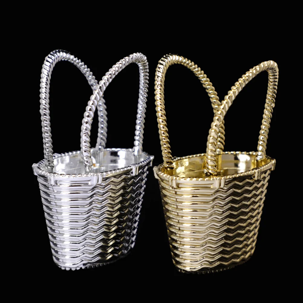 

12Pcs Decorative Candy Baskets Multi Function Small Gift Basket for Home Party Use Small Basket Shower Party Decoration