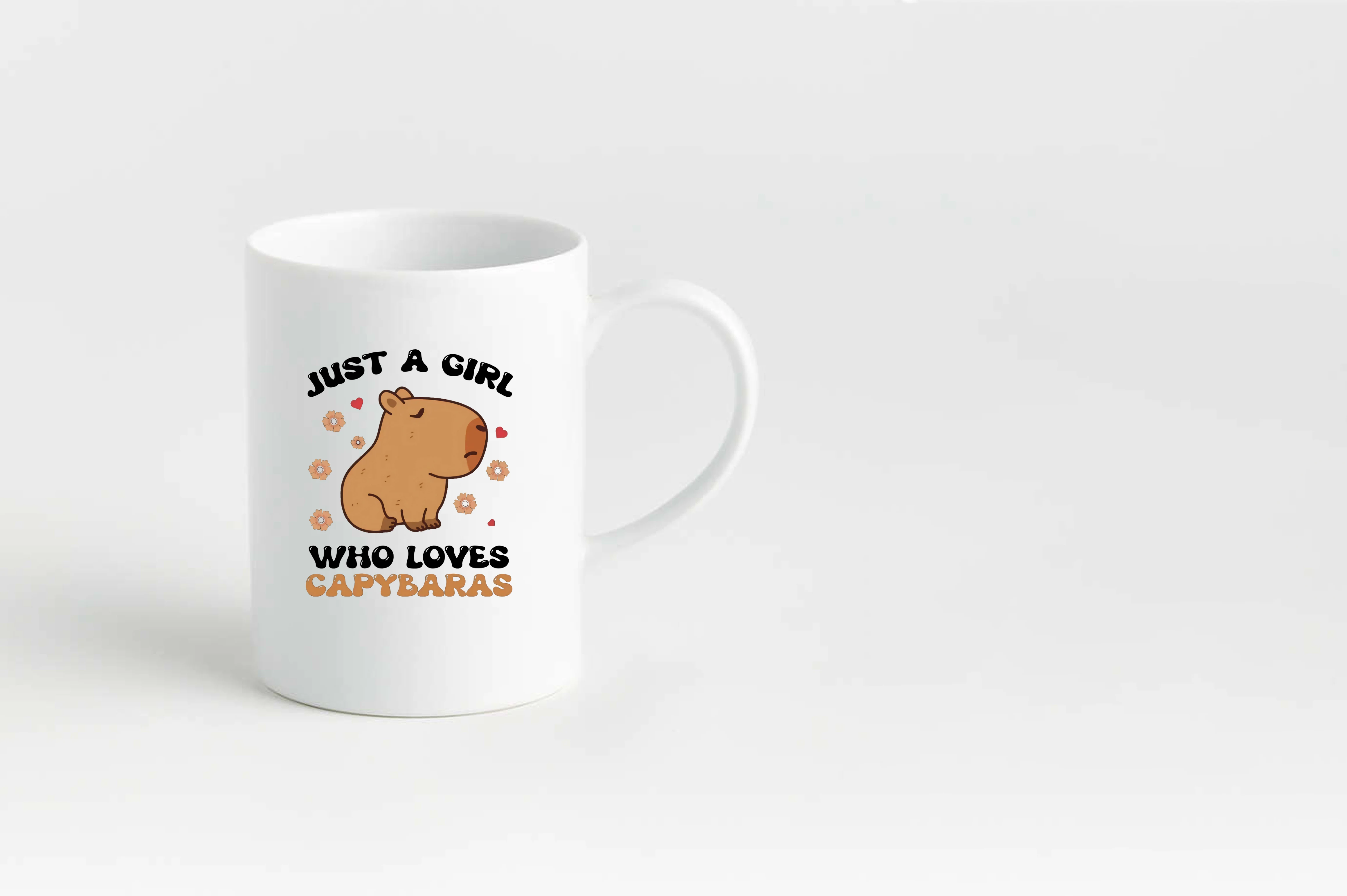 Just A Girl Who Loves Capybaras Cute Capybara Cartoon coffee mug Capybara Owner mug Capybara Mom mug Capybara Lover gift mug