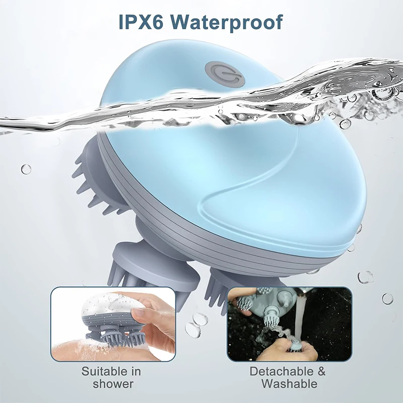 Cabeça elétrica do couro cabeludo massageador amassar vibratório ombro pescoço perna braço massagem profunda gato pet massagem para relaxamento cuidados de saúde