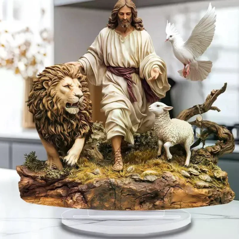 2026 New Nativity Jesus Birth Scene Xmas Table Centerpiece Accessory 2D Flat Acrylic For Home Office Decoration Party Ornment