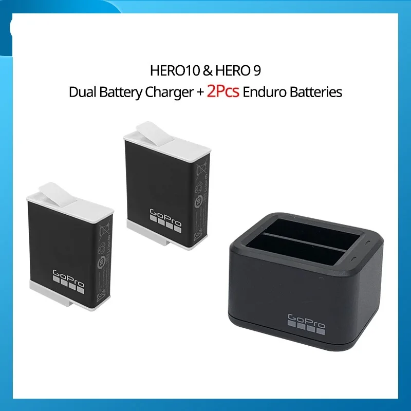 New HERO11 & HERO10 & HERO9 Enduro Rechargeable Battery 1720mAh New Battery Improves Cold-weather Increases recording