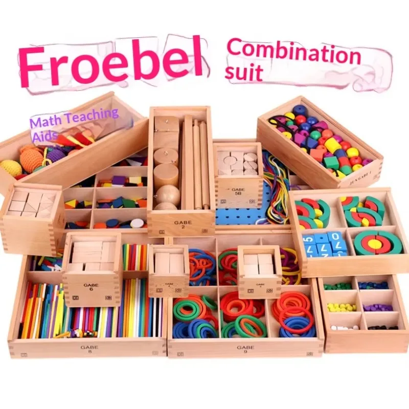 Flubert GABE15 Piece Set of Early Childhood Toys Kindergarten Teaching Aware Beech China White Box Packaging