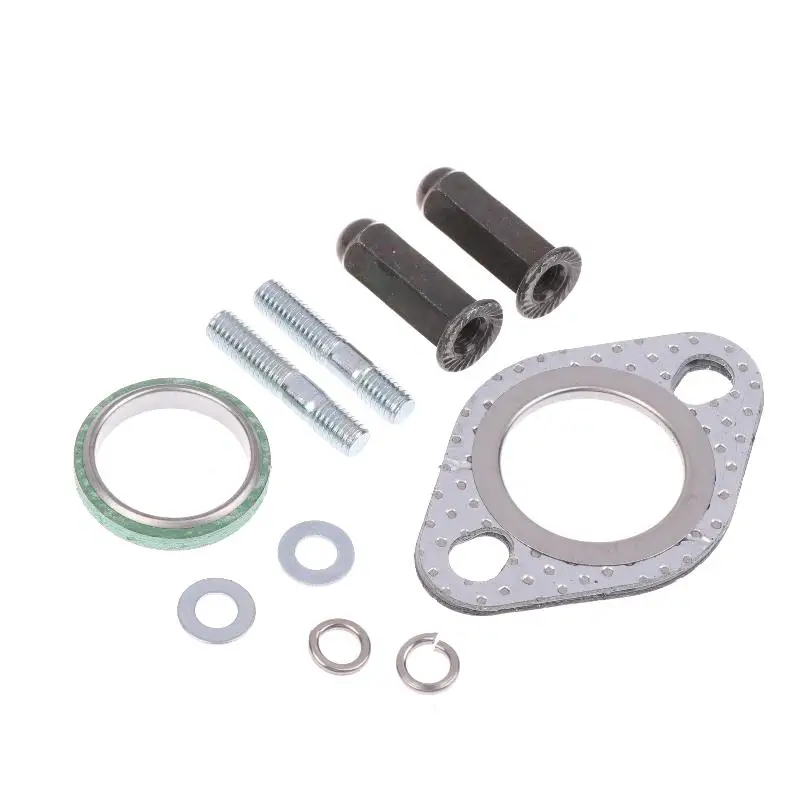 10 قطعة/المجموعة عالية القوة المعادن العادم الترباس مجموعات ربط السيراميك الارضي-مقاومة للتآكل ل GY6 50-150cc الدراجات البخارية/ATVs/الذهاب عربات/الدراجة/رباعية #2