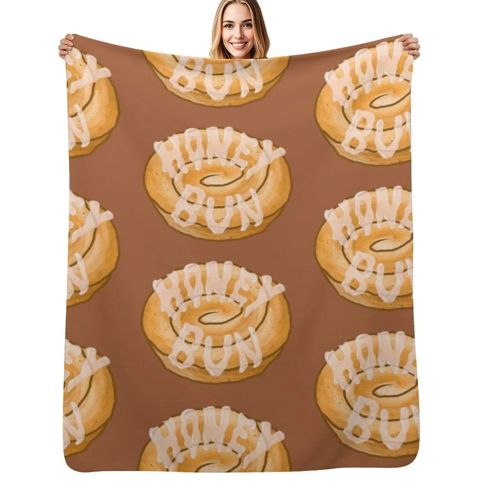 

Honey Bun Throw Blanket Picnic Luxury Fashion Sofas Camping Blankets