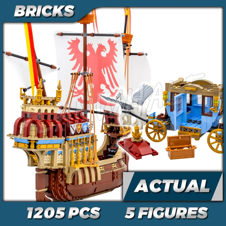 1205pcs Magical World of Wizards Tournament Competitors’ Arrival Ship Carriage 68010 Building Kits Toy Compatible With Model