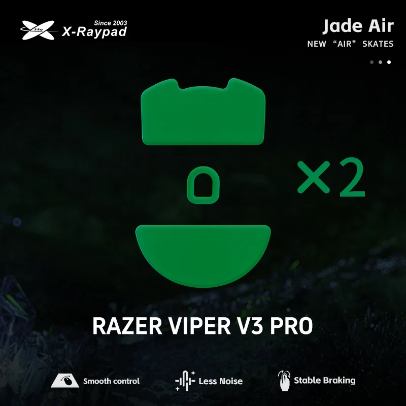 X-Raypad Jade Air Mouse Skates para Razer Viper V3 Pro – Silenciosos y Rápidos
