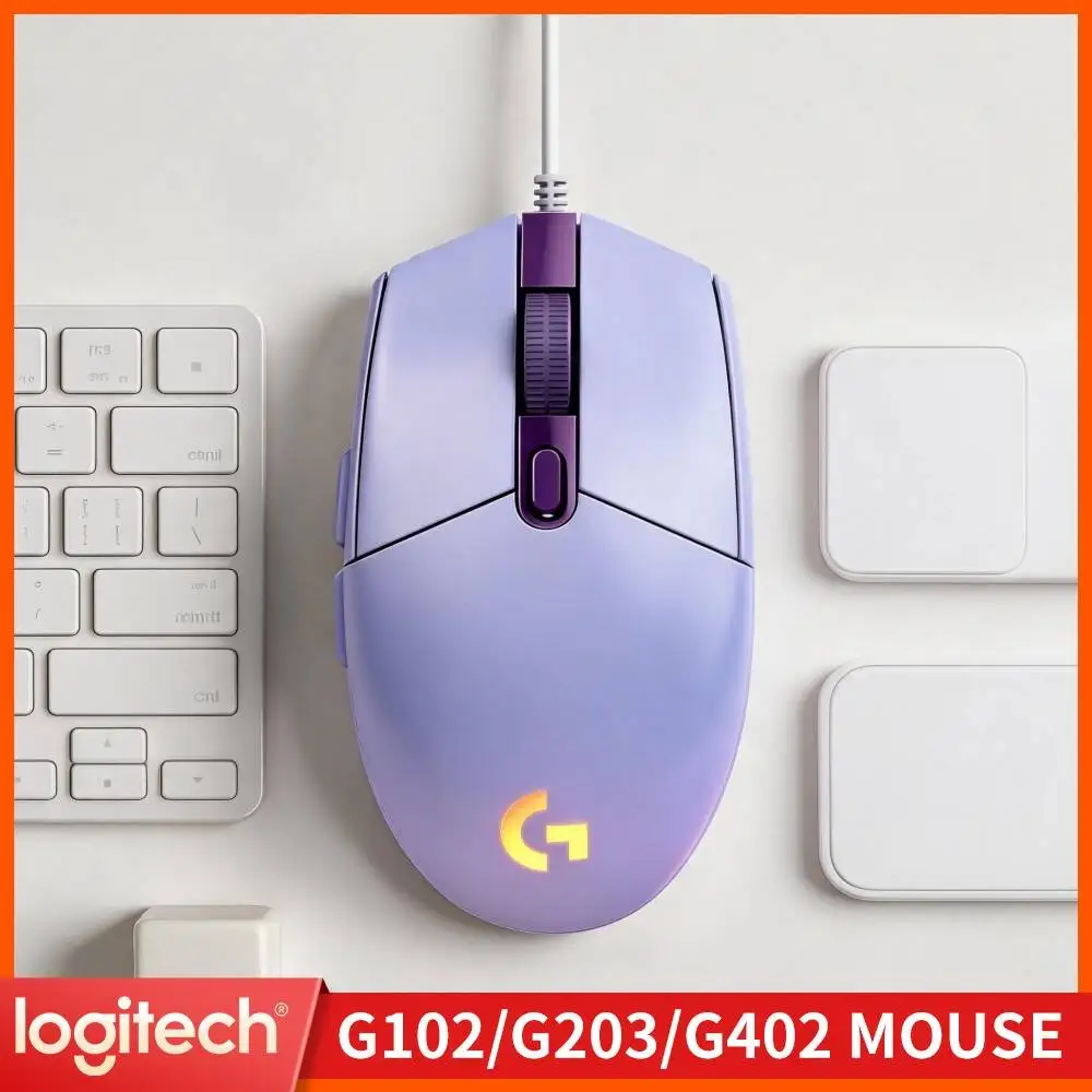 Logitech G203 LIGHTSYNC Wired Gaming Mouse Tunable Sensitivity Optical Sensor Ambidextrous Grip Ideal For FPS MOBA Game Players