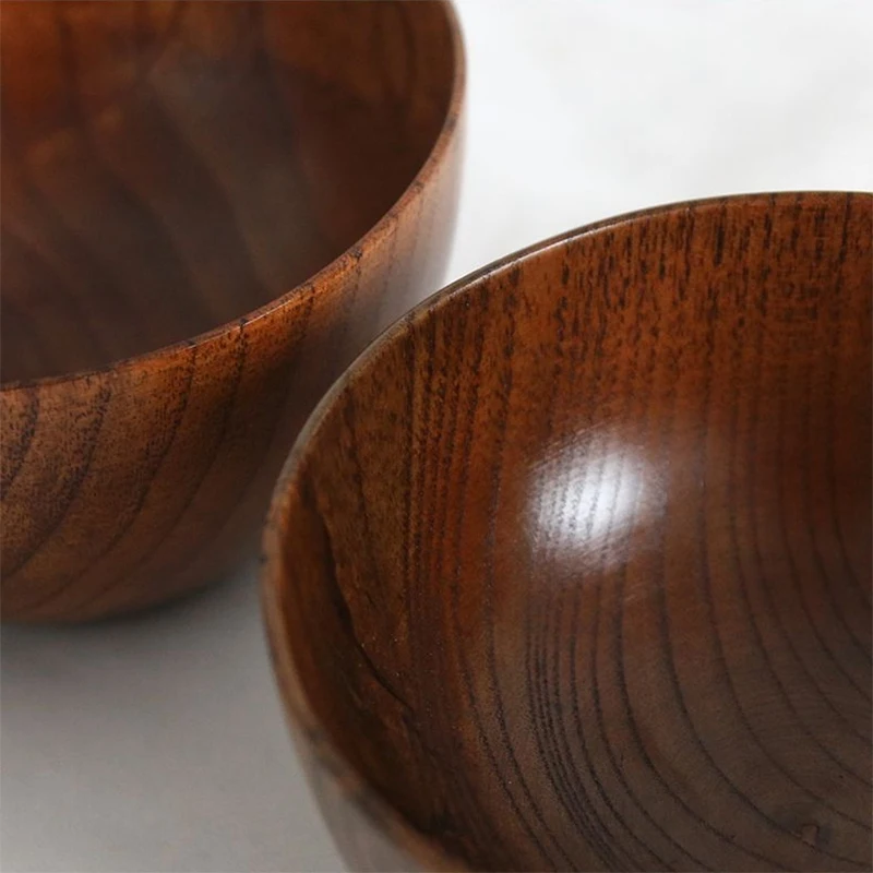 8 Pcs Creative And Simple Wooden Bottomless Wooden Bowl Practical Soup Bowl For Restaurants And Hotels