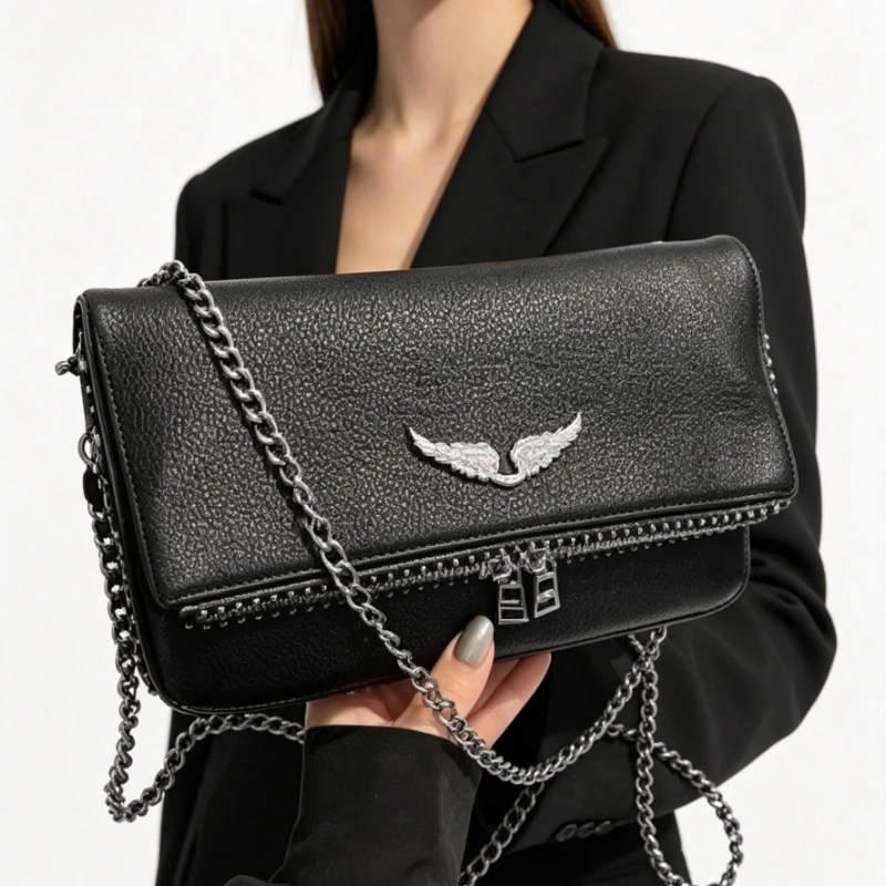 

Famous Designer Popular Classic Diaper Bag High-End Minimalist Trendy Letter Logo Solid Color Leather Commuter Handbag Satchel